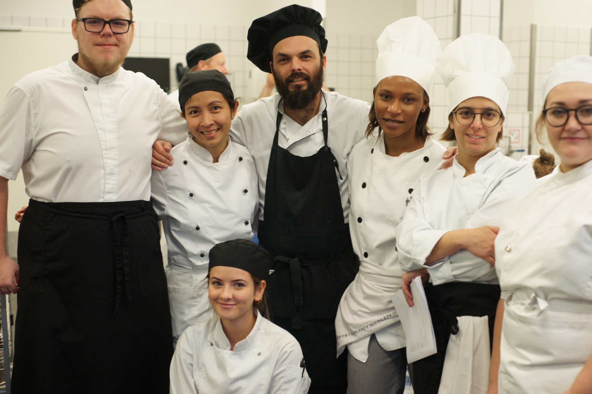 Elever fra International Class uddannelsen på Hotel- og Restaurantskolen i København