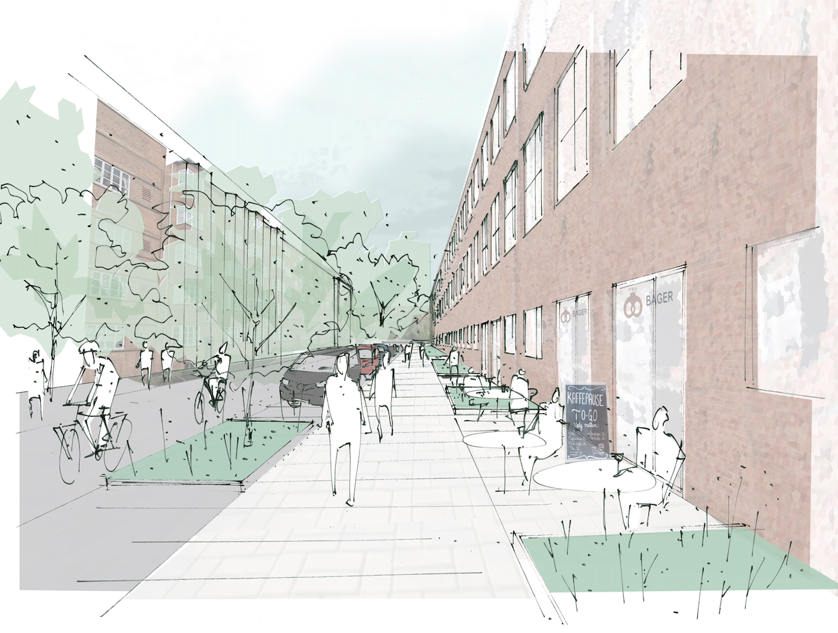 Arkitekt tegning af det nye skolebyggeri (2)