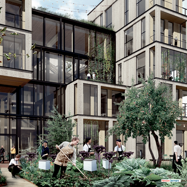 Arkitekt mockup af det nye skolebyggeri