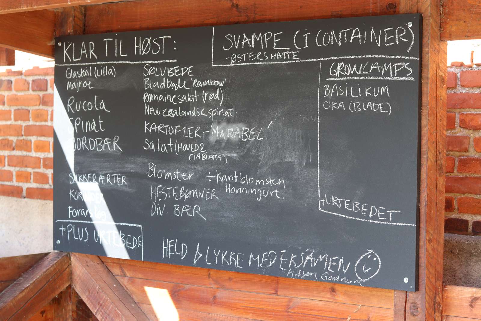 høsttavlen Hotel- og Restaurantskolen